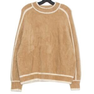 Cyrus Sweater Fuzzy Cottage Oversize Cozy Y2K Academia Comfort Stretch Brown XL